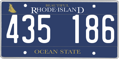 RI license plate 435186