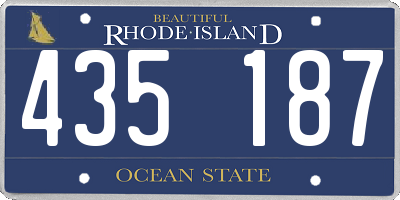 RI license plate 435187