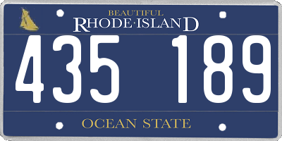 RI license plate 435189
