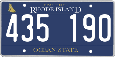 RI license plate 435190