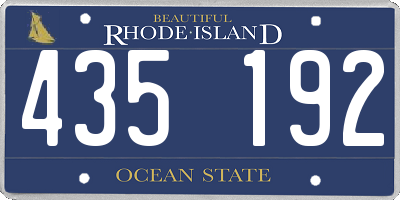 RI license plate 435192