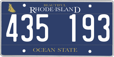 RI license plate 435193