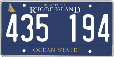 RI license plate 435194