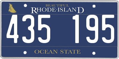 RI license plate 435195