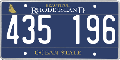 RI license plate 435196