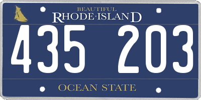 RI license plate 435203