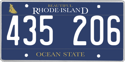 RI license plate 435206