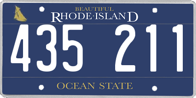 RI license plate 435211