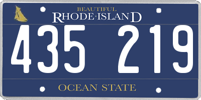 RI license plate 435219