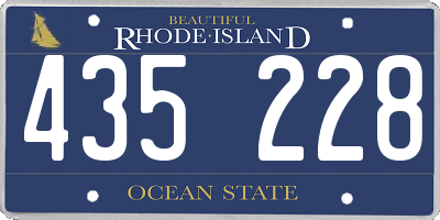 RI license plate 435228