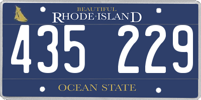 RI license plate 435229
