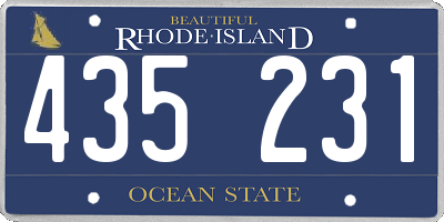 RI license plate 435231