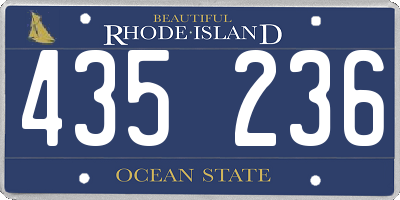 RI license plate 435236