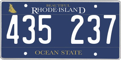 RI license plate 435237