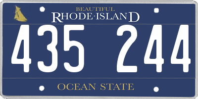 RI license plate 435244
