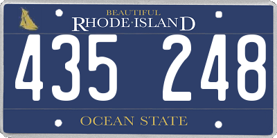 RI license plate 435248