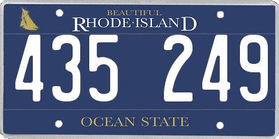 RI license plate 435249
