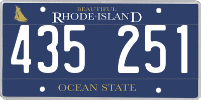 RI license plate 435251