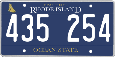 RI license plate 435254