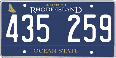 RI license plate 435259