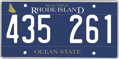 RI license plate 435261