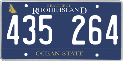 RI license plate 435264