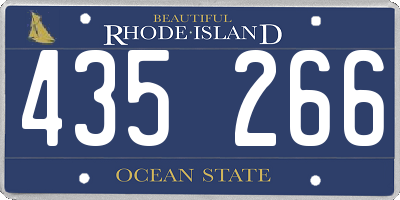 RI license plate 435266