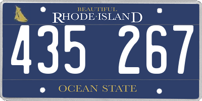 RI license plate 435267