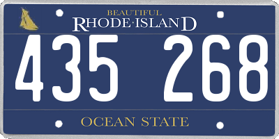 RI license plate 435268