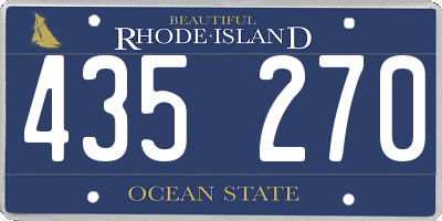 RI license plate 435270