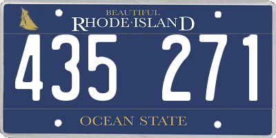 RI license plate 435271