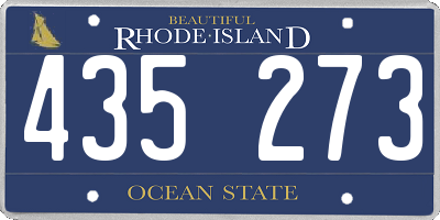 RI license plate 435273