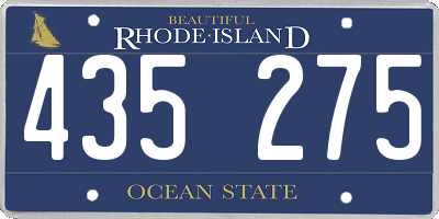RI license plate 435275