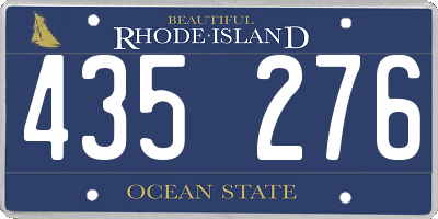 RI license plate 435276