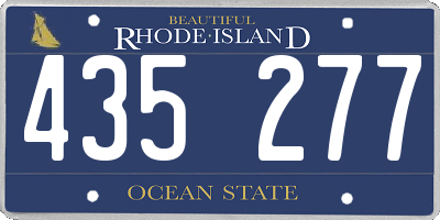 RI license plate 435277