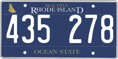 RI license plate 435278