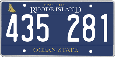 RI license plate 435281