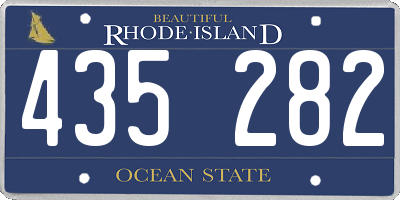 RI license plate 435282