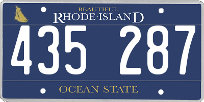 RI license plate 435287