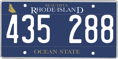 RI license plate 435288