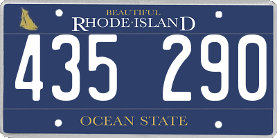 RI license plate 435290
