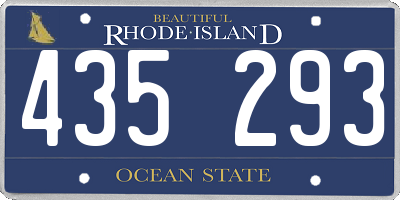 RI license plate 435293