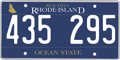 RI license plate 435295