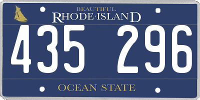 RI license plate 435296