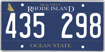 RI license plate 435298