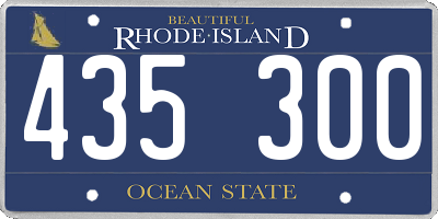 RI license plate 435300