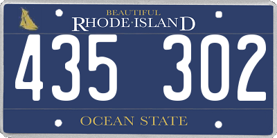 RI license plate 435302