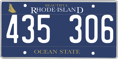 RI license plate 435306