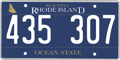 RI license plate 435307