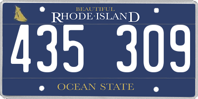 RI license plate 435309